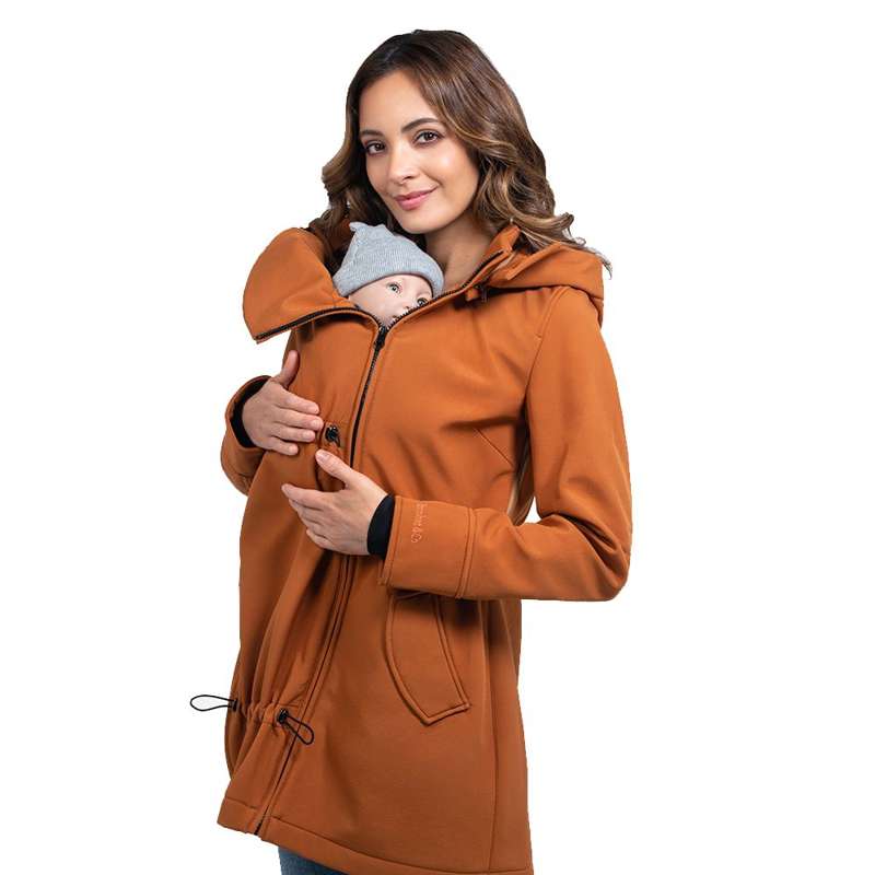 Wombat Co Shell Giacca per gravidanza e allattamento Caramello