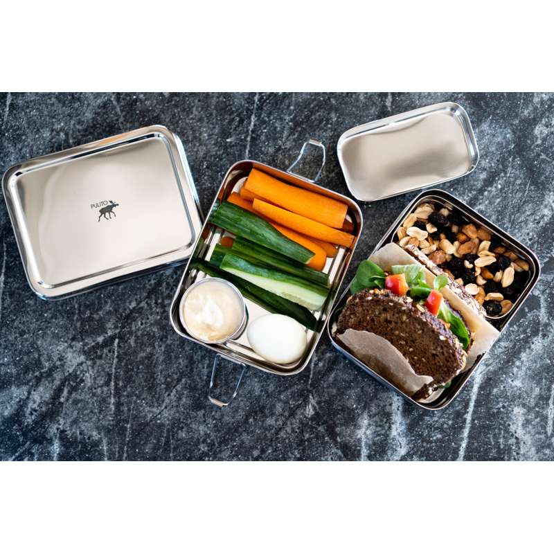 Pulito PureLunchBox Lunchbox - Stainless Steel - 3-in-1 - Large