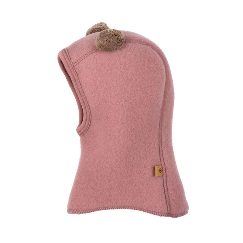 Chapeau d'éléphant Pure Pure avec PomPoms - Laine/Fleece - Rose Ombre 