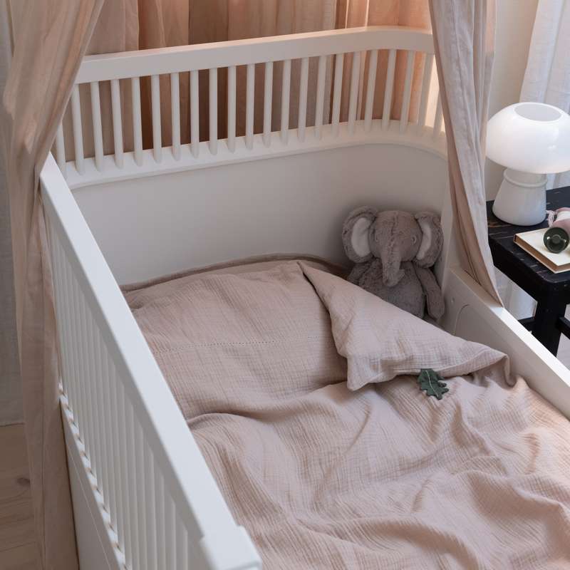 Sebra Linge de lit - Bébé - Mousseline - Seabreeze Beige