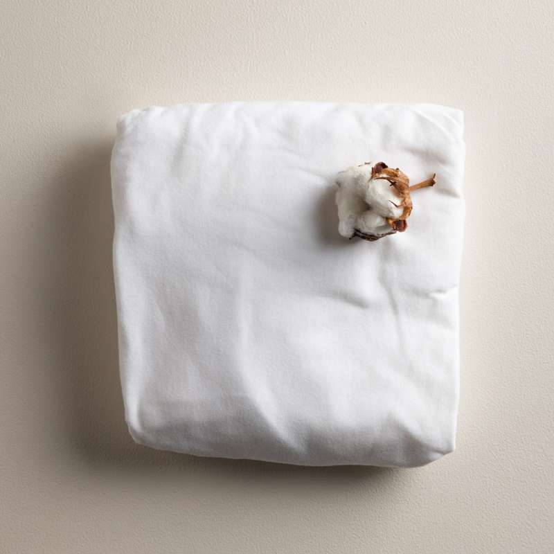 Sebra Jersey Lagen - 70x160 cm. - Junior - 2-pak - Hvid