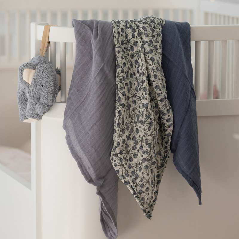 Sebra Látkové pleny - 3 ks - Blue Olive - Forest Lake Blue 