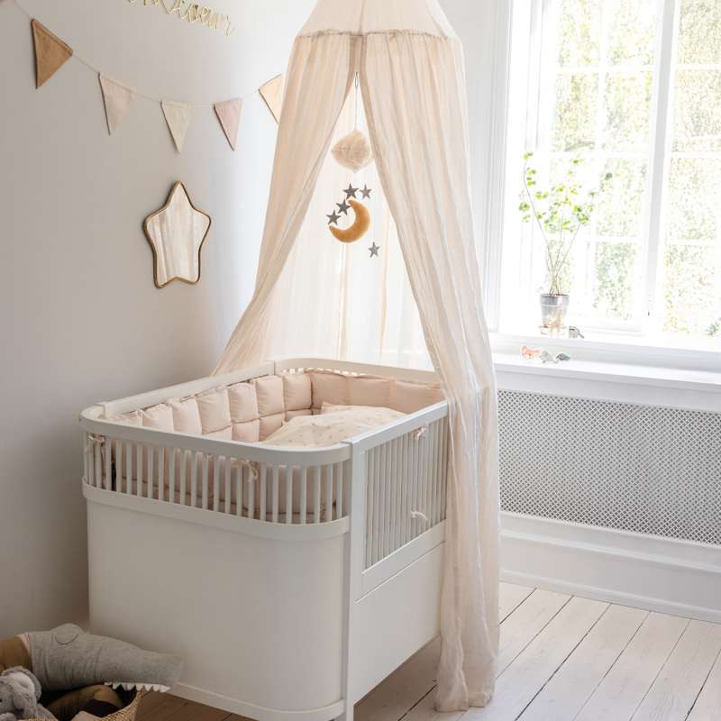 Sebra Cielo del letto - Tessuto Dobby - Rosa corteccia di betulla 