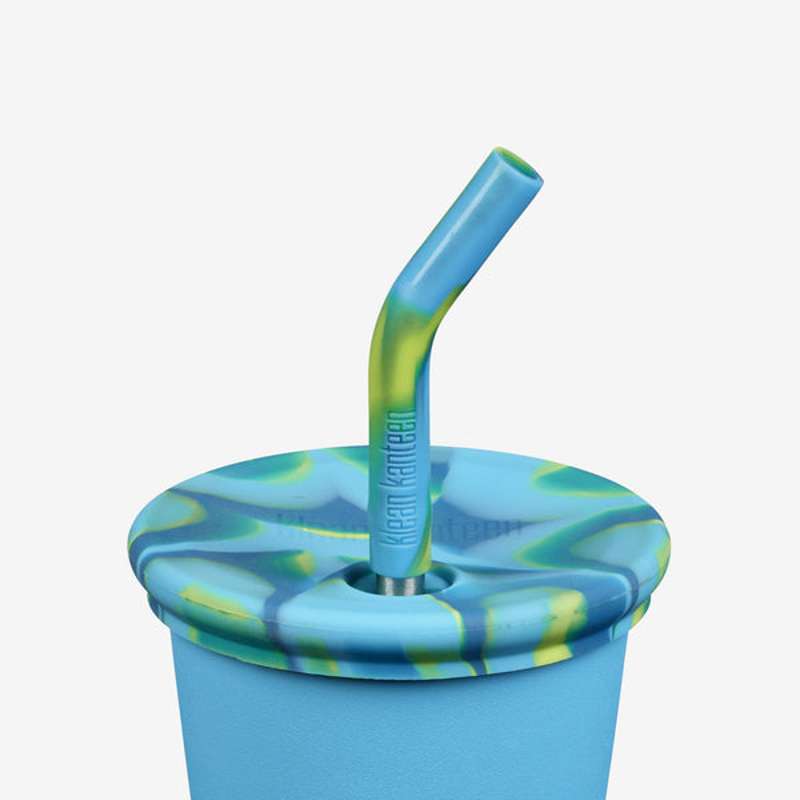 Klean Kanteen Kid's Cup m. Sippy- og Sugerørslåg - 296ml - Hawaiian Ocean