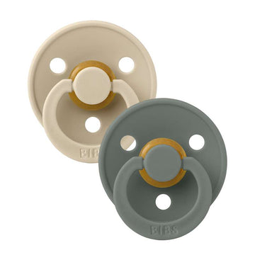 BIBS Symetrická barva Sut - 2-pack - vel. 2 - přírodní guma - Vanilka/Borovice 