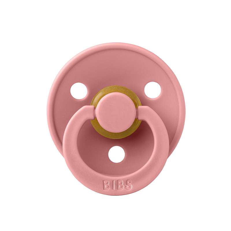 BIBS Sucette anatomique couleur - Taille 1 - Caoutchouc naturel - Rose poussiéreux