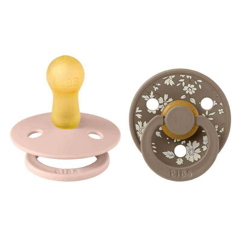 Bibs Round Colour Pacifier - 2-Pack - sz. 2 - natural rubber - Liberty - Capel/Blush Mix 