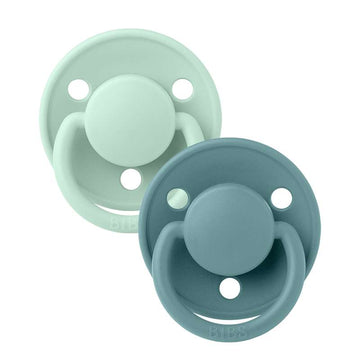 BIBS Chupete De Lux - Pack de 2 - Talla única - Silicona - Nordic Mint/Island Sea