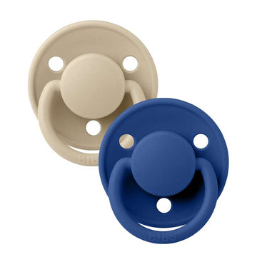 BIBS De Lux Speen - 2-Pack - Onesize - Siliconen - Vanilla/Cornflower