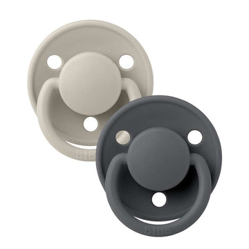 BIBS De Lux Schnuller - 2er-Pack - Einheitsgröße - Silikon - Sand/Iron