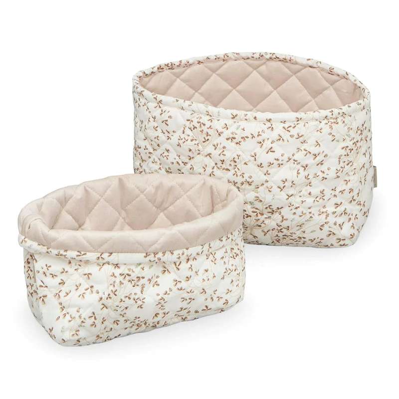 Cam Cam Copenhagen Panier de rangement matelassé - 2 pcs. - Lierre/Amande