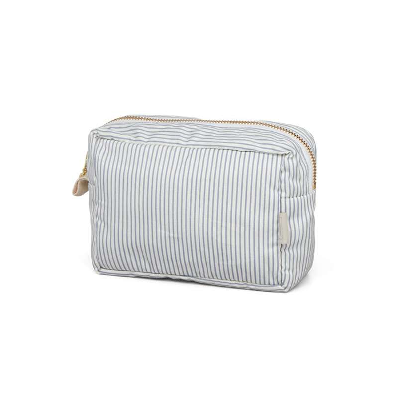 Cam Cam Copenhagen Makeup Bag - OCS - Classic Stripes Blue/Praline 