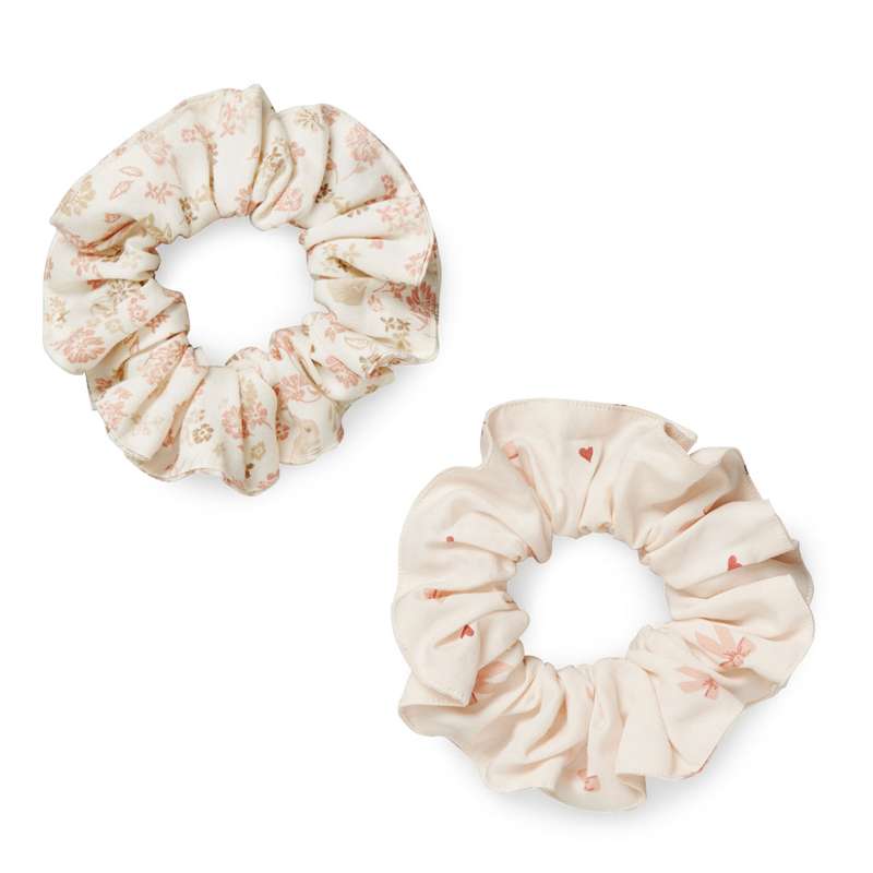 Cam Cam Copenhagen Scrunchies - Gomas para el pelo - 2 unidades - GOTS - Mezcla Augusta/Lazos 