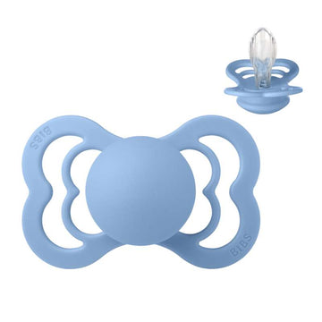 BIBS Symmetric Supreme Pacifier - sz. 2 - Silicone - Sky Blue 