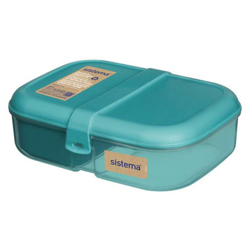 Ocean Bound Lunch Box System - Ribbon Lunch To Go - 1.1L - Teal Stone