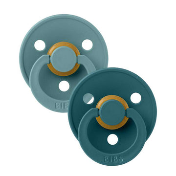 BIBS Symmetrisk Colour Sut - 2-Pak - str. 2 - naturgummi - Island Sea/Forest Lake 