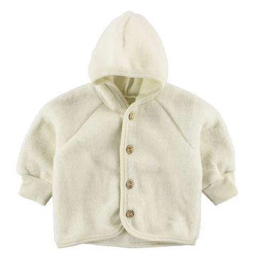 Engel Natur Cardigan/Jakke med hette - Natur 