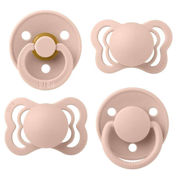 BIBS Try-It Kollektion - 4 Verschiedene Schnuller - Gr. 1 - Blush
