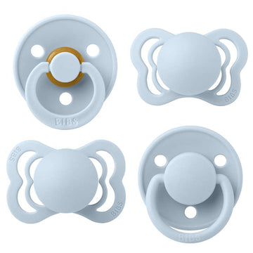 BIBS Try-It Collection - 4 forskjellige smokker - Str. 1 - Baby Blue