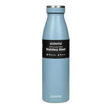 Système de bouteille thermique - Acier inoxydable - 500ml - Bleu Côte