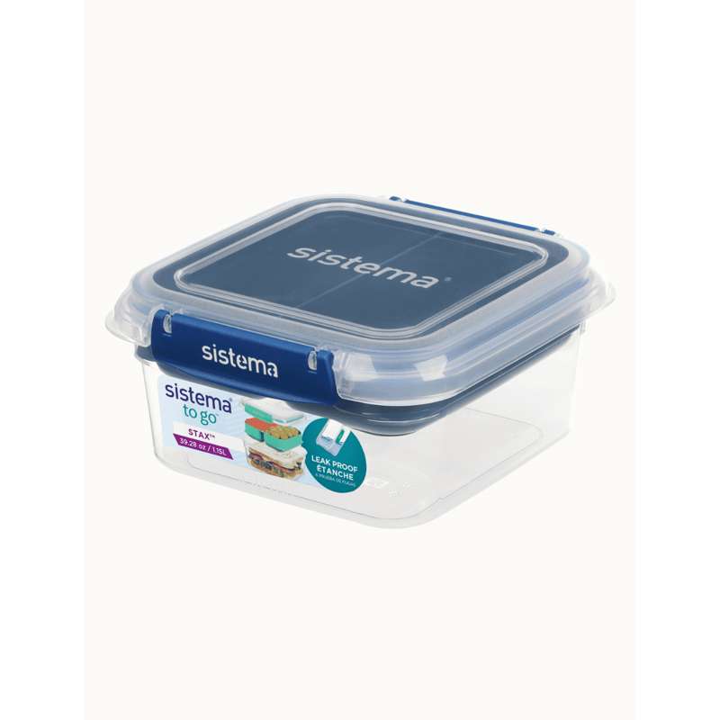 Sistema Square Stax To Go - 1.15L - Ocean Blue