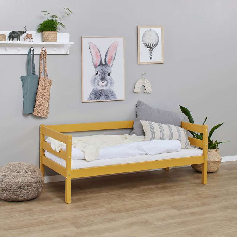 Hoppekids ECO Comfort - Juniorbed - 70x160 cm. - Herfstgeel 