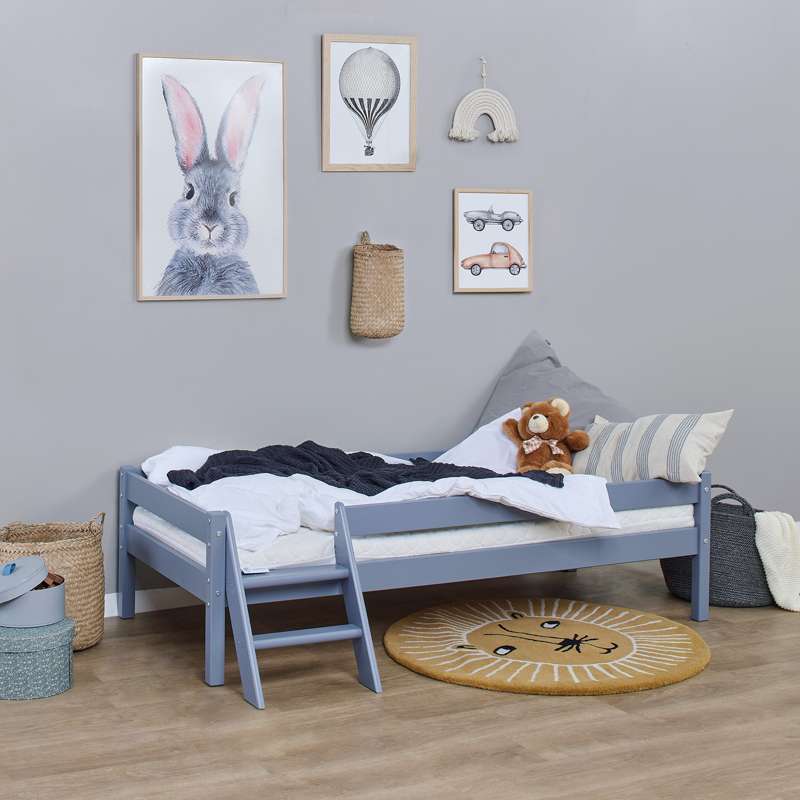 Kid'oh Juniorseng m. Sweet Dream Madras - Svanemærket - 70x160 cm - Grå