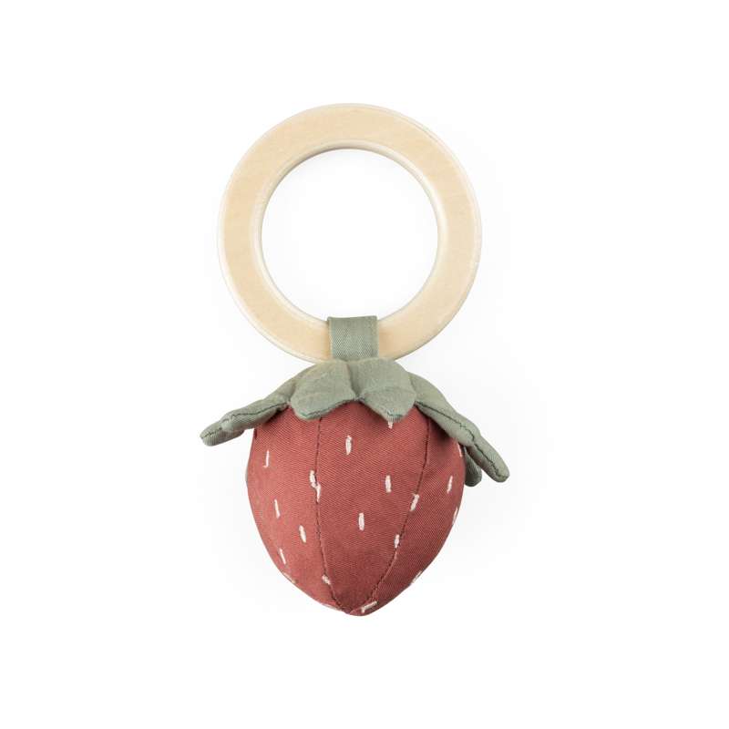 Sebra Rattle - Strawberry - Organic Cotton