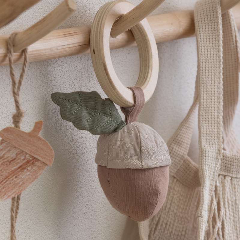 Sebra Rattle - Acorn - Organic Cotton