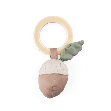 Sebra Rattle - Acorn - Organic Cotton