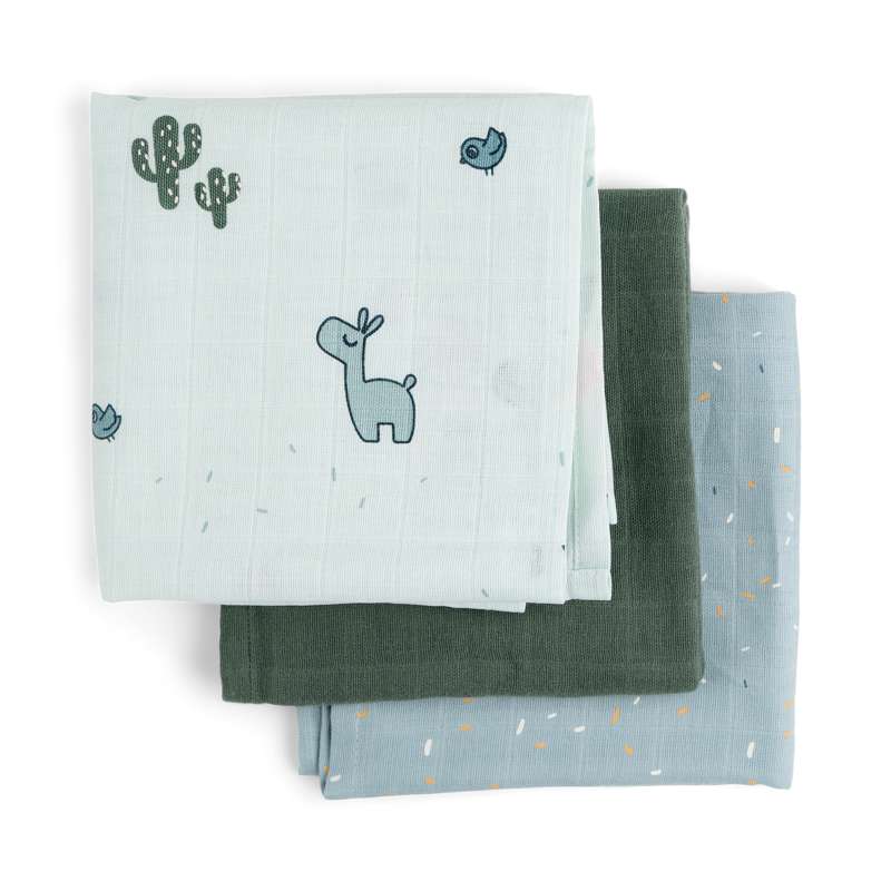 <tc>Done by Deer</tc> Fabric Diapers in a 3-pack - Lalee - GOTS Certified (Blue)