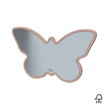 Cam Cam Copenhagen Miroir d'enfant - Papillon - FSC 100% - Rose Poussiéreux 