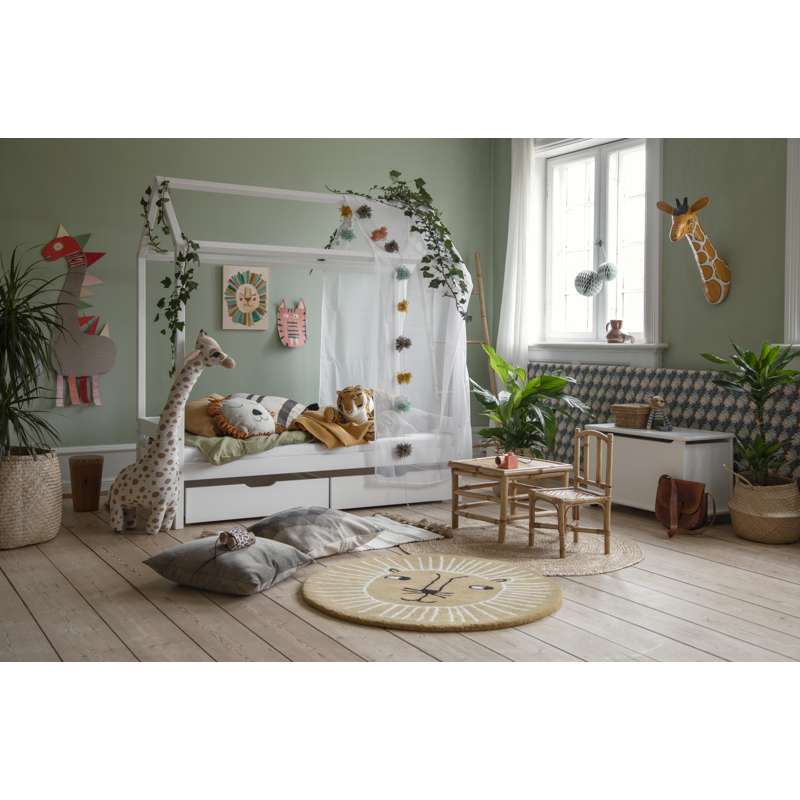 Hoppekids ECO Comfort - Husseng m. Skuffesæt - 70x160 cm. - Hvid