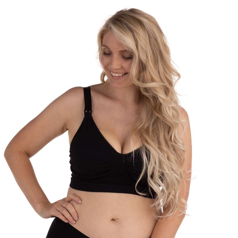 Carriwell Νέος Μητρικός Carri-Gel Θηλαστικός Στηθόδεσμος χωρίς ραφές - μαύρος 