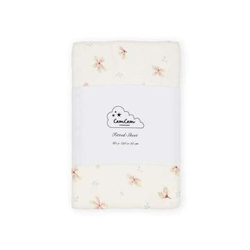 <tc>Cam Cam copenhagen</tc> Fitted Sheet - 60x120 cm. - GOTS - Windflower Cream