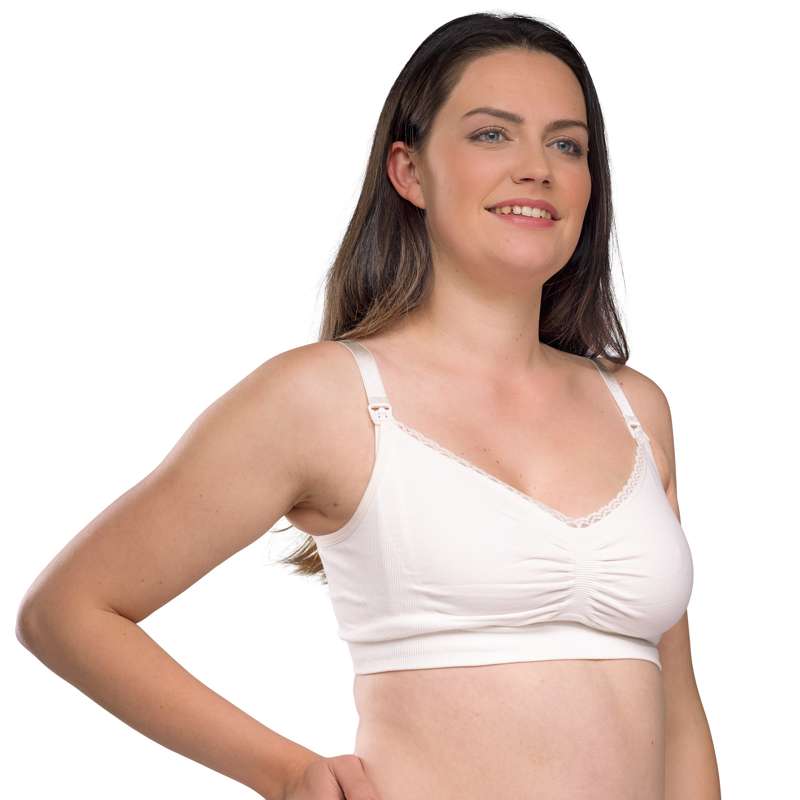 Carriwell Neue Mama - Nahtloser Bio Still-BH (Weiß) 