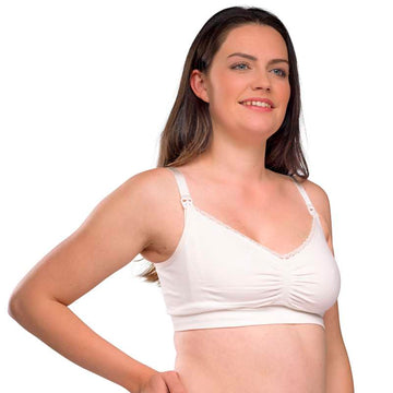 Carriwell Neue Mama - Nahtloser Bio Still-BH (Weiß) 