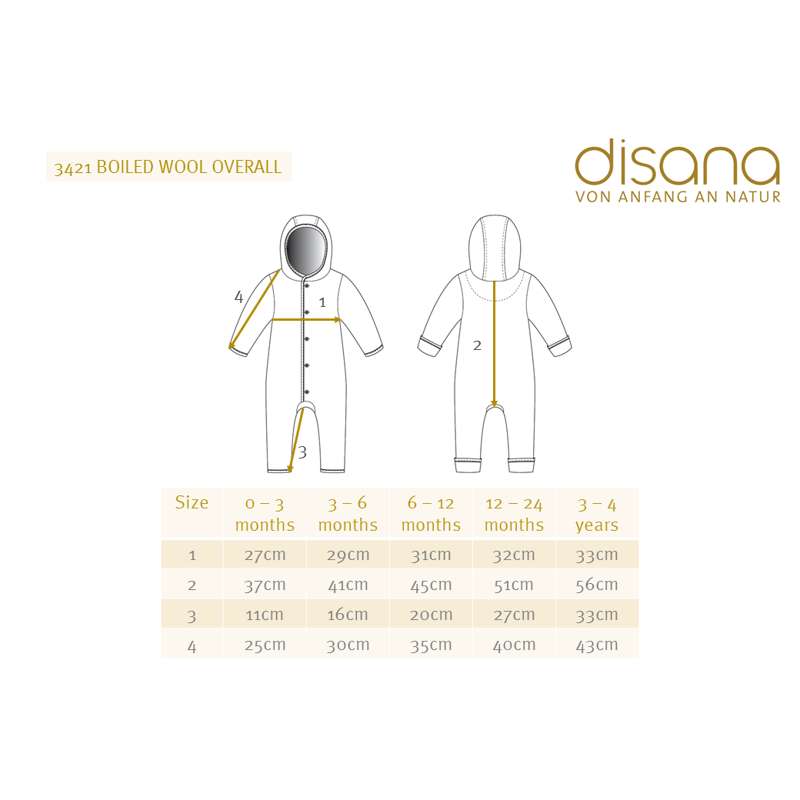 Disana Onesie w. Hood - Boiled Wool - Caramel