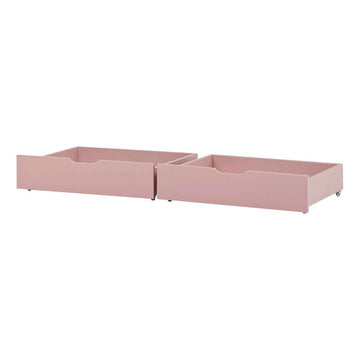 Hoppekids Ensemble de tiroirs sur roues - 2 pièces - Plusieurs tailles - Pale Rose 