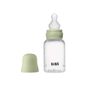 BIBS Bottle - Sutteflaskesæt - Plastik - Silikone/Slow Flow/Rund - 150 ml. - Sage