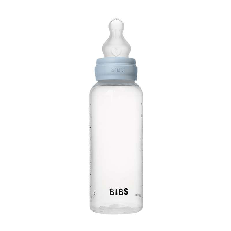 BIBS Bottle - Set de biberón - Plástico - Silicona/Medium Flow/Redondo - 270 ml. - Baby Blue