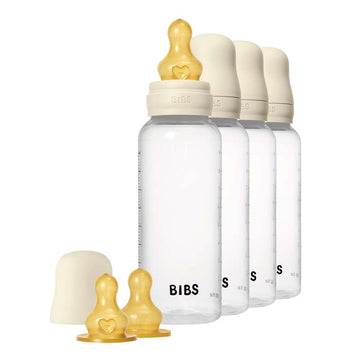 BIBS Bottle - Sutteflaskesæt - 4 stk. - Plastik - Naturgummi - 270 ml. - Ivory