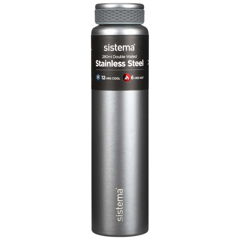 Thermos Flask System - Stainless Steel - 280ml - Light Grey