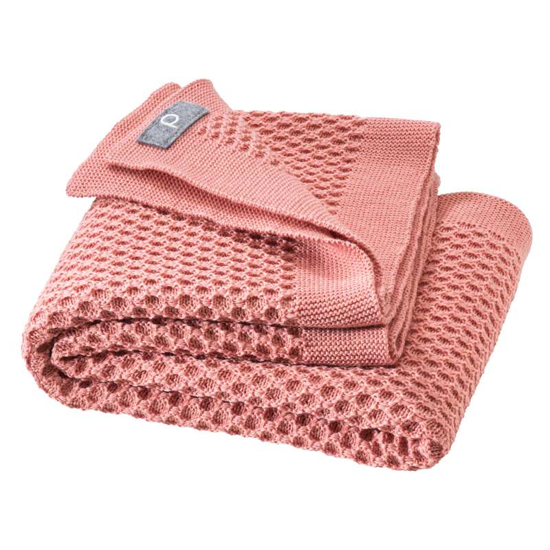 Disana Honeycomb Babytæppe - Merinould - 80x100 cm. - Soft Pink