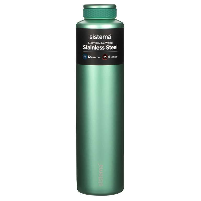 Système de bouteille thermique - Acier inoxydable - 600 ml - Vert