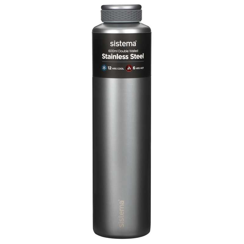 Thermos Flask System - Stainless Steel - 600ml - Gray