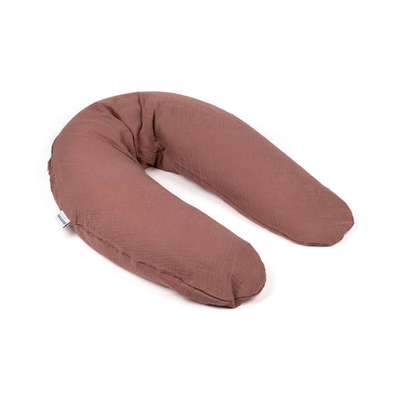 Coussin d'allaitement/grossesse Doomoo - Mousseline - Rouille