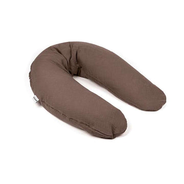 Coussin d'allaitement/grossesse Doomoo - Mousseline - Chocolat