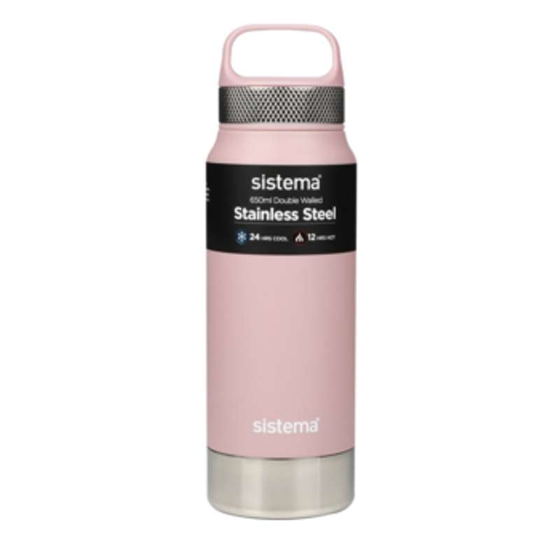 Thermos Flask System - Stainless Steel - 650ml - Dusty Pink