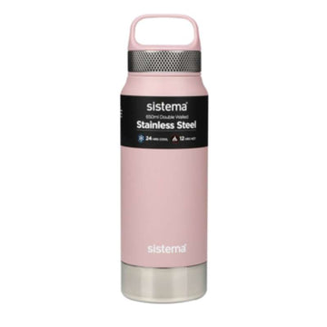 Sistema Termoska - Nerezová ocel - 650ml - Prašná růžová 